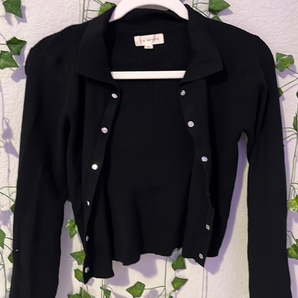 LA hearts cute button up cardigan